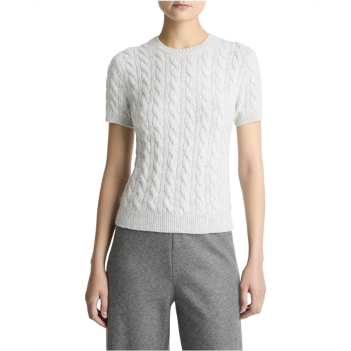 Womens Vince Cash Blend Cable Tee