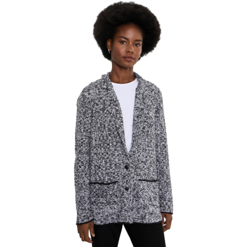 Womens Eileen Fisher Peruvian Cotton Cloud Notch Collar Jacket