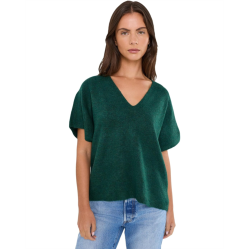 Womens Vince Camuto V-Neck Short Sleeve Boxy Top