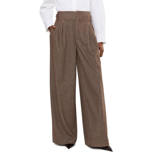 Womens Liverpool Los Angeles High-Rise Pleated Wide Leg Trousers with Side Tabs