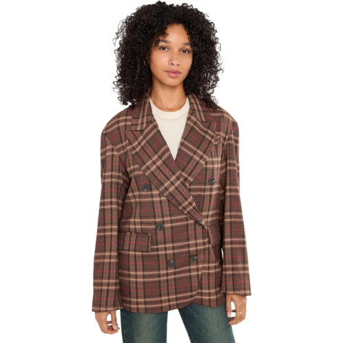 Womens Free People Dean Double-Breasted Blazer