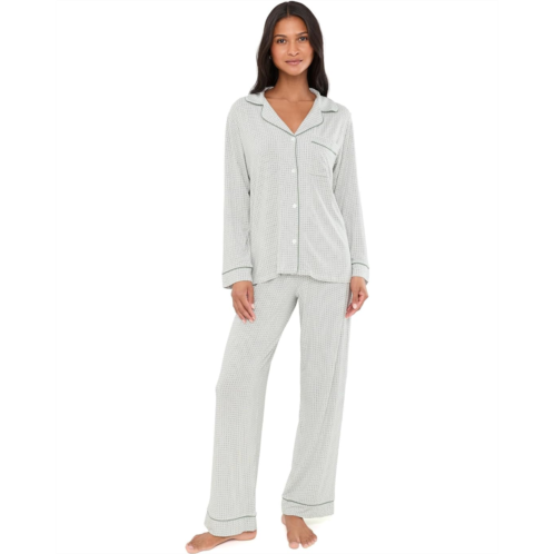 Womens Eberjey Gisele Printed TENCEL Modal Long PJ Set