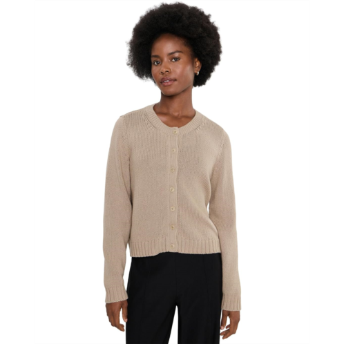Eileen Fisher Peruvian Organic Cotton Cord Crew Neck Cardigan