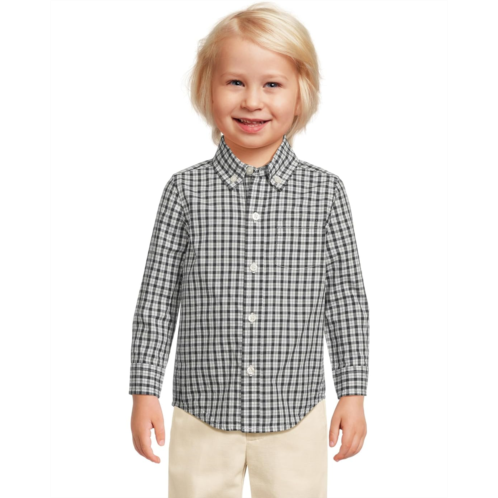 Janie and Jack Plaid Poplin Button Down Shirt (Infant)