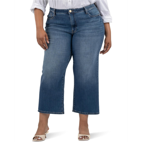 KUT from the Kloth Plus Size Charlotte High Rise Crop Wide Leg With Regular Hem