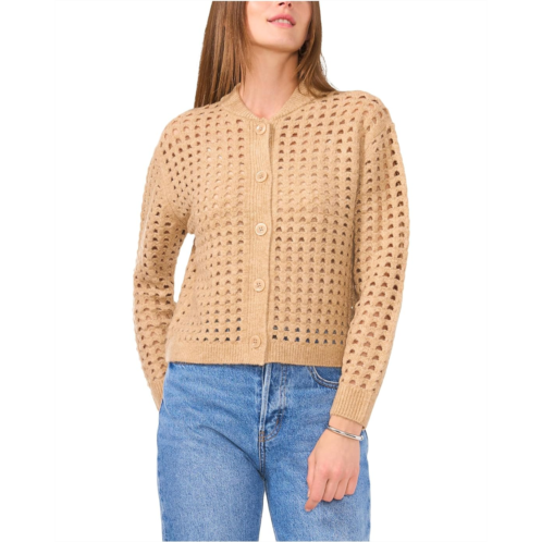 Vince Camuto Pointelle Long Sleeve Cardigan