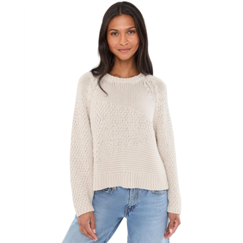 Womens Eileen Fisher Petite Peruvian Organic Cotton Cord Crew Neck Sweater