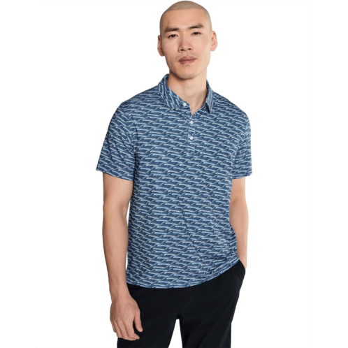 L.L.Bean Mens LLBean Comfort Stretch Performance Party Polo Short Sleeve Print