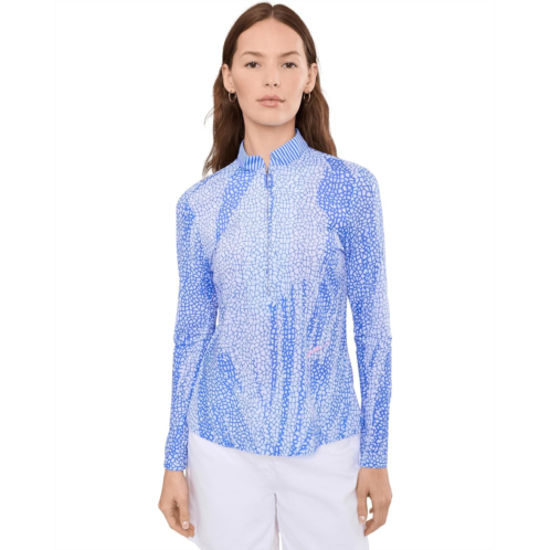 Womens Jamie Sadock Sunsense Sauvage Zip Mock Long Sleeve