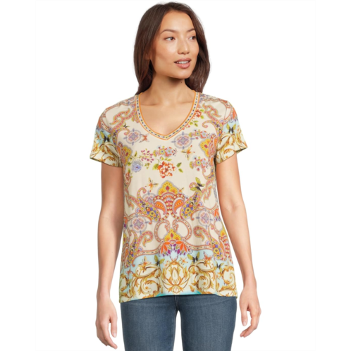 Johnny Was The Janie Favorite Short Sleeve V-Neck Tee