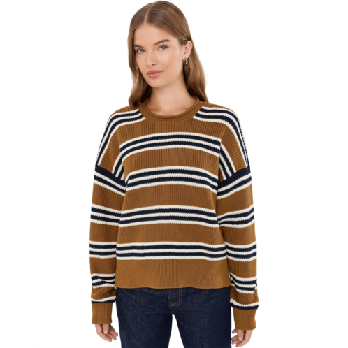 Womens Madewell Arden Rollneck Cotton Pullover - Stripe 1