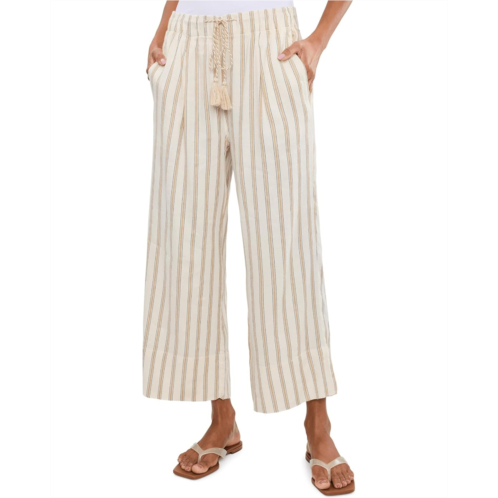 Liverpool Los Angeles Petite Mid-Rise Pull-On Wide Leg Crop Trousers