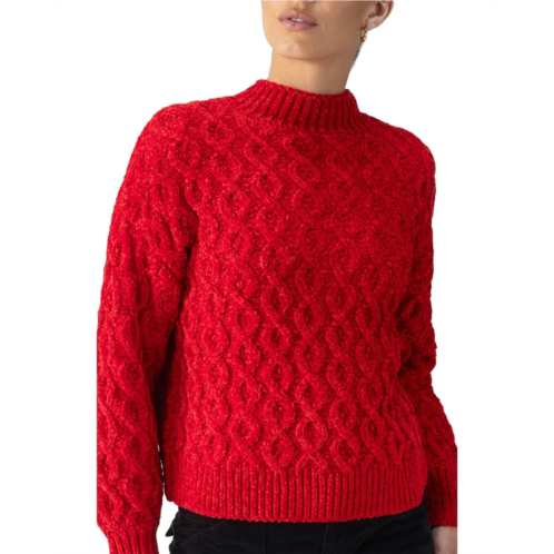Sanctuary Cable Mock Neck Sweater