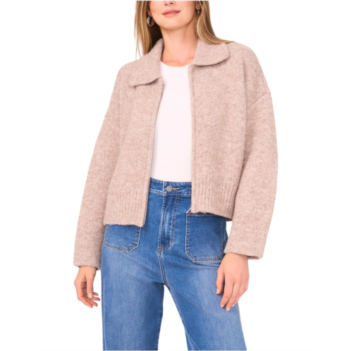 Vince Camuto Collar Zip-Up Cardigan