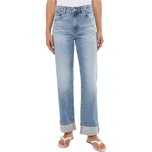 Womens AG Jeans Brinley Mid-Rise Straight Jeans