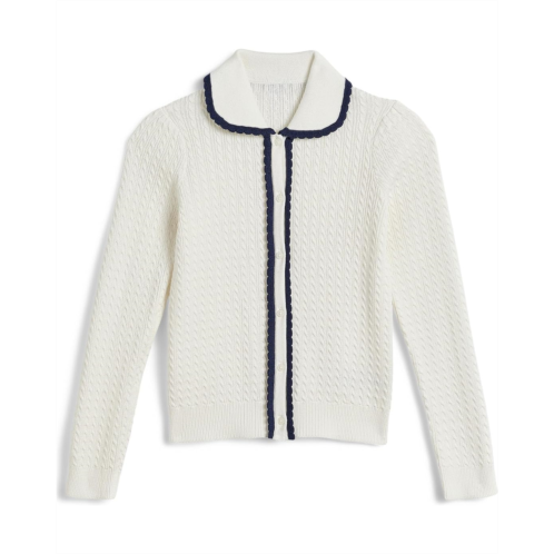 Girls Janie and Jack Tipped Pointelle Cardigan (Toddler/Little Kid/Big Kid)