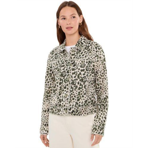 Womens Tommy Bahama Pacific Leopard Two Palms Raw Edge Jacket