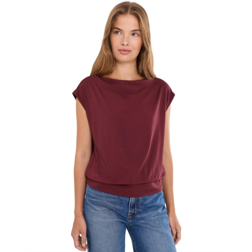 Womens Michael Stars Ines On-Off Shoulder Banded Top