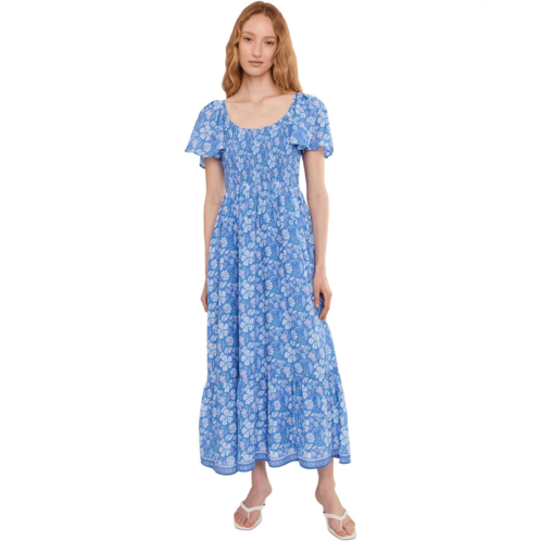 Womens Vineyard Vines Flutter Sleeve Maxi Dress