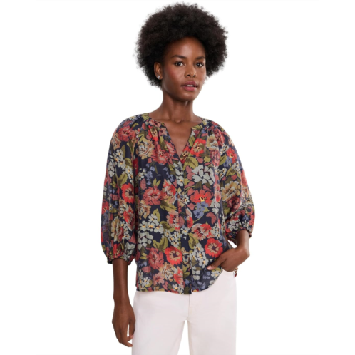 Womens Vince Camuto Raglan Sleeve Button-Down Blouse