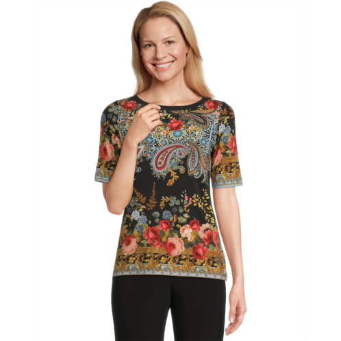 Womens Johnny Was The Janie Favorite Boat Neck Tee