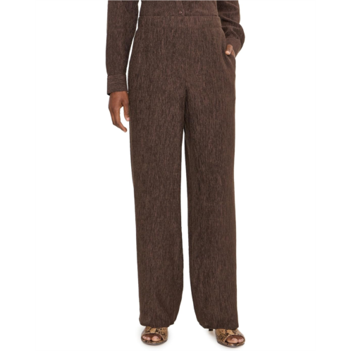 Womens Eileen Fisher Woven Plisse Straight Pants