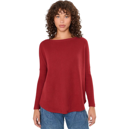 Womens Free People Latte Blues Thermal Solid