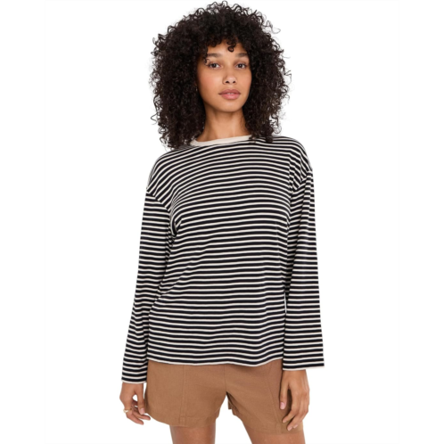 Womens Faherty Sunwashed Long Sleeve Retro Tee
