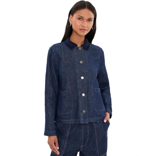 Womens NICZOE Denim Patch Pocket Trucker Jacket