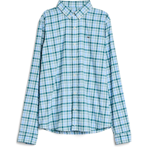 Boys Vineyard Vines Kids Plaid Featherweight Performance Shirt (Toddler/Little Kid/Big Kid)
