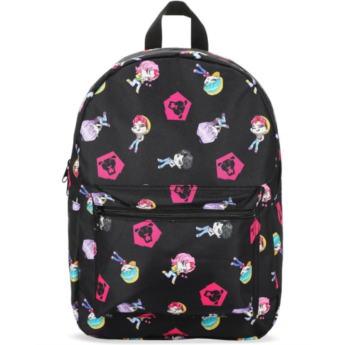BIOWORLD Kids Kpop Demon Hunters Chibi Saja All-over Print 165” Adult Black Quick Turn Backpack (little Kid/Big Kid)
