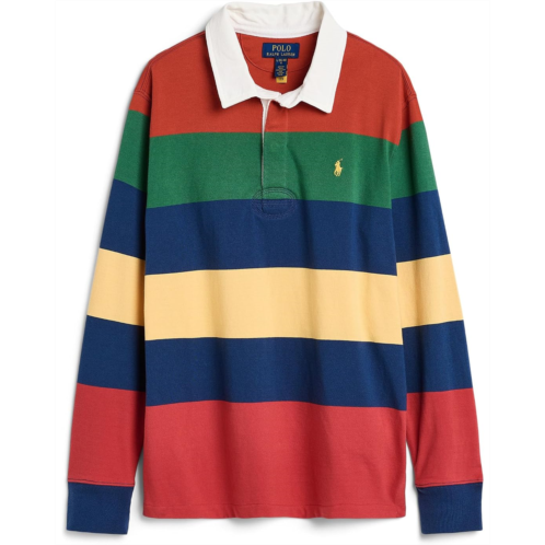 Boys Polo Ralph Lauren Kids Striped Cotton Rugby Shirt (Big Kid)