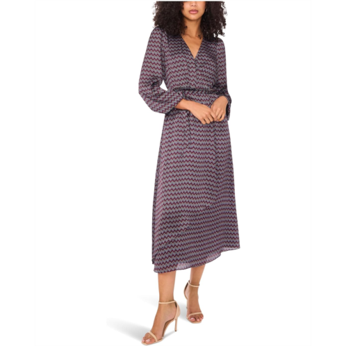 Vince Camuto Wrap Front Bubble Sleeve Maxi