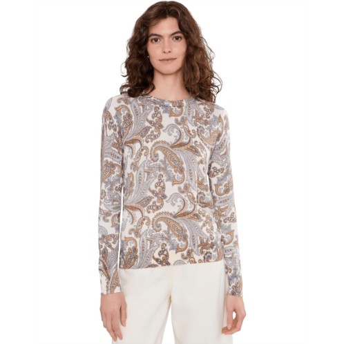 POLO Ralph Lauren Womens Lauren Ralph Lauren Paisley Cotton-Modal Sweater