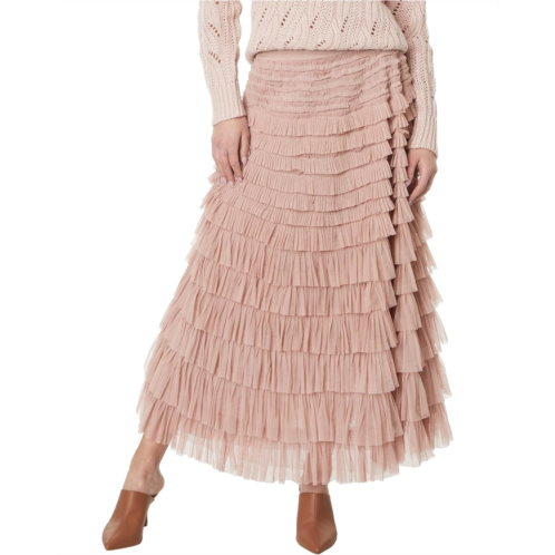 Lucky Brand Tulle Ruffle Maxi Skirt