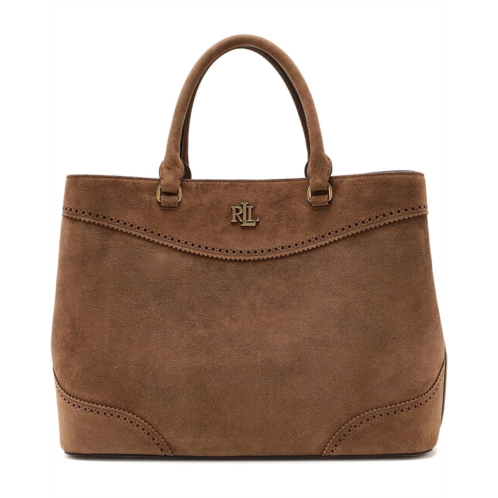 POLO Ralph Lauren Lauren Ralph Lauren Perforated Suede Large Marcy Satchel