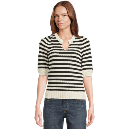 Michael Stars Rosanna Striped Puff Sleeve Sweater