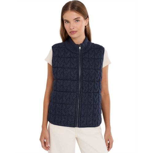 Liverpool Los Angeles Sleeveless Reversible Zip Front Quilted Sweater Vest