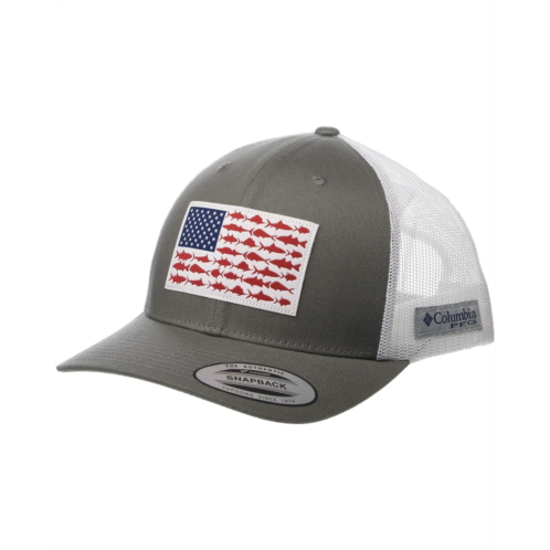 Columbia PFG Mesh Snapback Fish Flag Ball Cap
