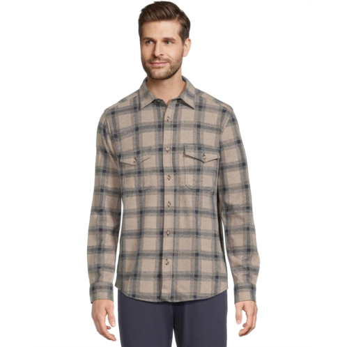 Mens Johnston & Murphy Brushed Button-Front Knit