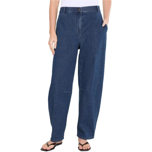 Womens Eileen Fisher Cotton Stretch Denim Ankle Arch Pants