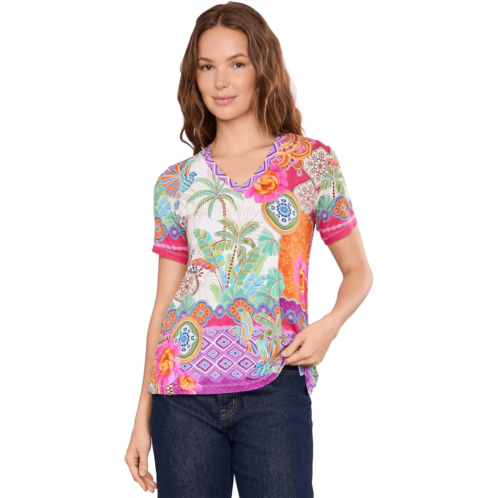 Johnny Was The Janie Favorite Short Sleeve V-Neck Swing Tee