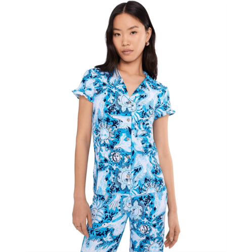 Womens Lilly Pulitzer Valaine Pajama Top