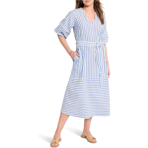 NICZOE Petite Double Gauze Mixed Stripe Dress