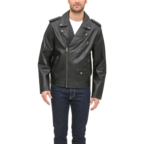 Mens Levis Levis Faux Leather Classic Motorcycle Jacket