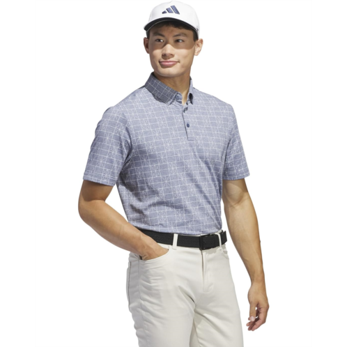 Mens adidas Golf Go-To Printed Short Sleeve Polo