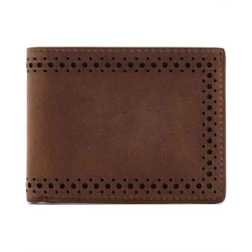 Johnston & Murphy Color Blocked Perforated Billfold Wallet