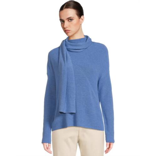 Elliott Lauren Its a Wrap - Long Sleeve Relax Sweater with attached Scarf