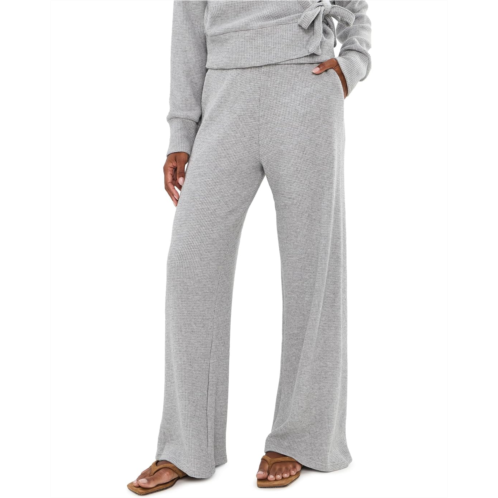 Womens Beyond Yoga Rest Day Waffle Wide Leg Pants