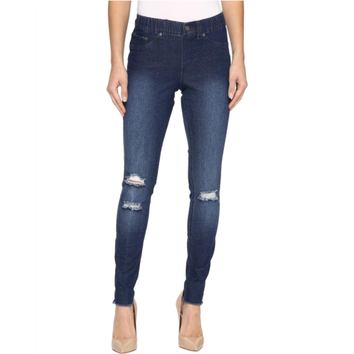 HUE Ripped Knee Denim Leggings